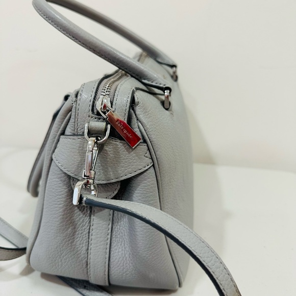 Kate Spade Mimi Satchel Shoulder Bag Nimbus Gray Pebbled Leather - Picture 7 of 15